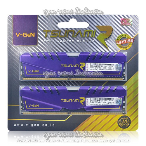 VGeN Ram DDR4 8GB (2x4) 3000Mhz CL15 V-GeN Tsunami R Kit Gaming Memory