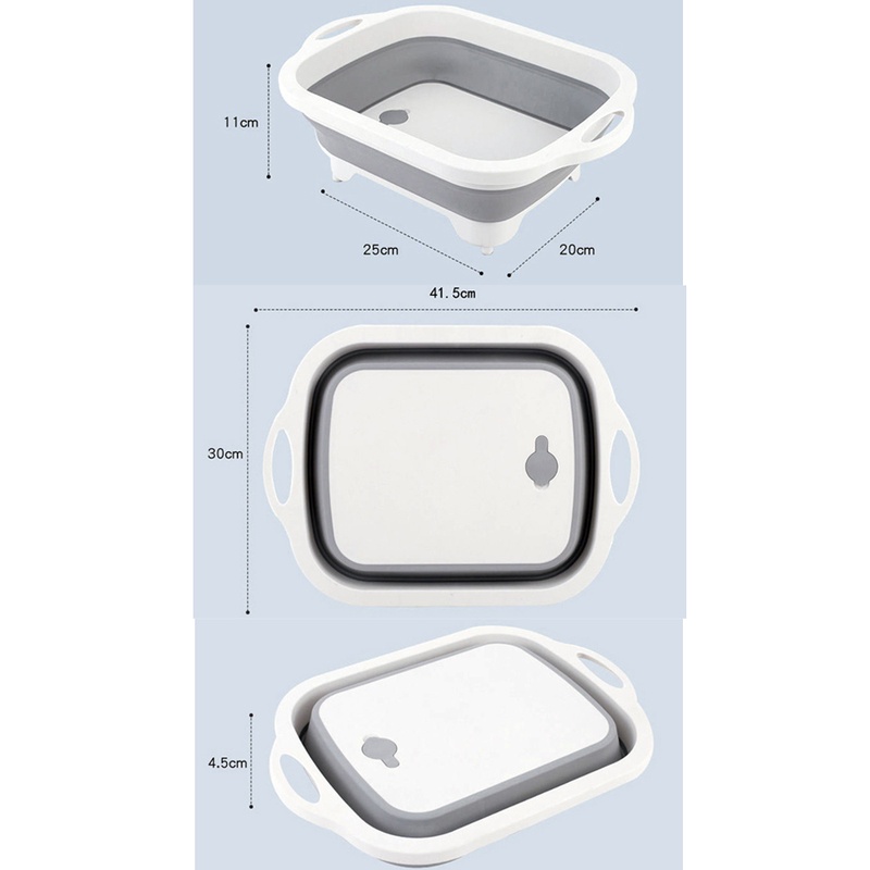 Three-In-One Serbaguna Lipat Talenan Peralatan Dapur Wastafel Wastafel Drain Keranjang Talenan