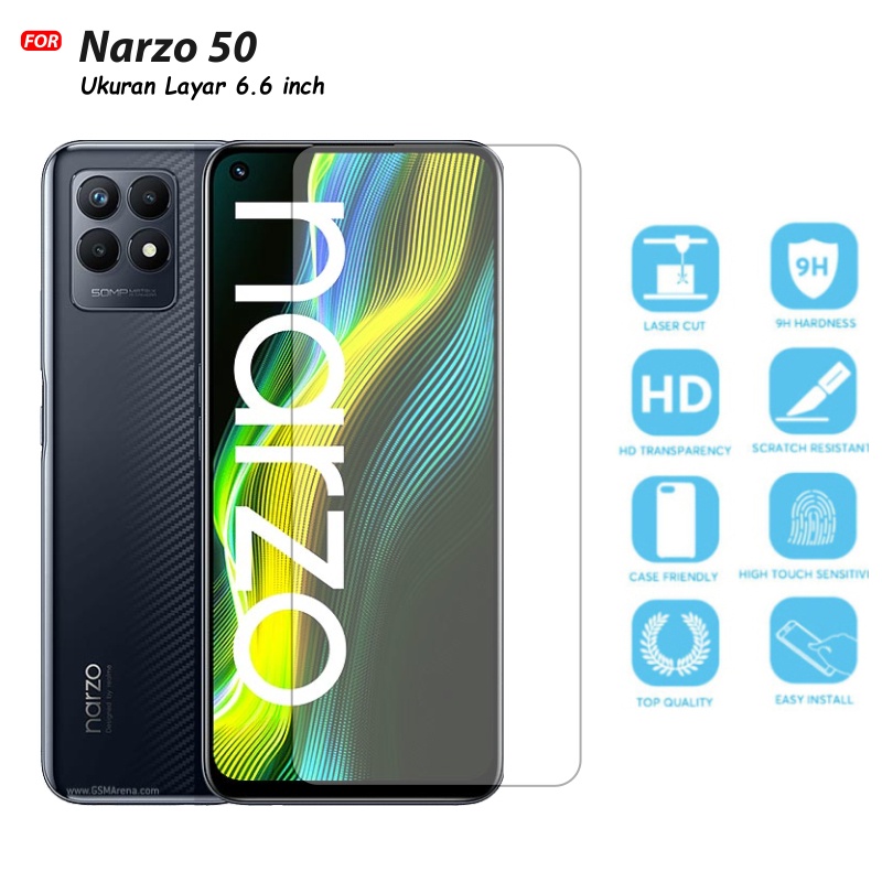 Tempered Glass Narzo 50 50A Prime 50i - Tempered Glass Premium Quality