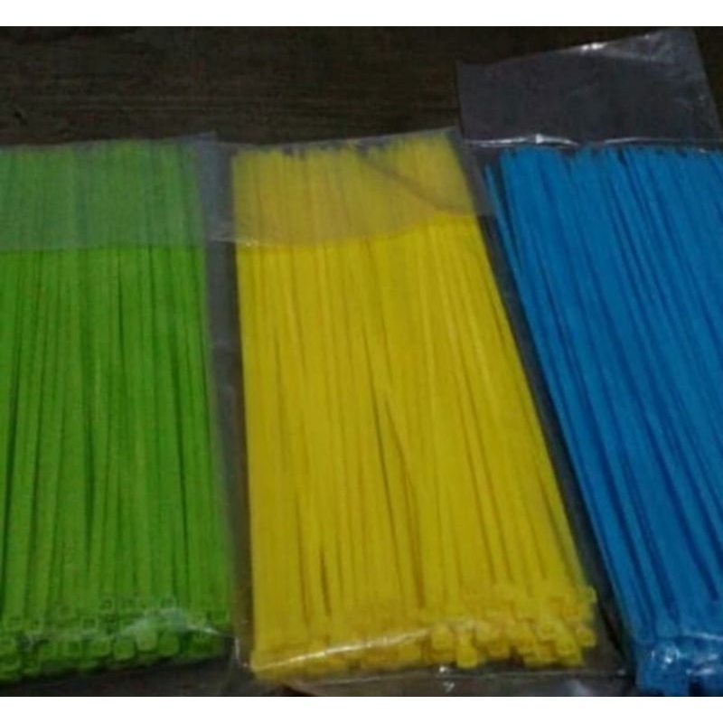 CABLE TIES 100MM WARNA-HARGA SUDAH PER PAK YA(isi 100pcs)