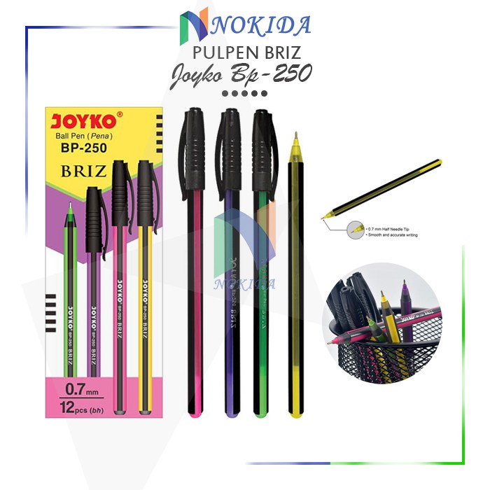

Nokida Pulpen Briz Joyko BP-250/12 pcs / Ballpoint Pena Pen 0.7 mm/1 Pack