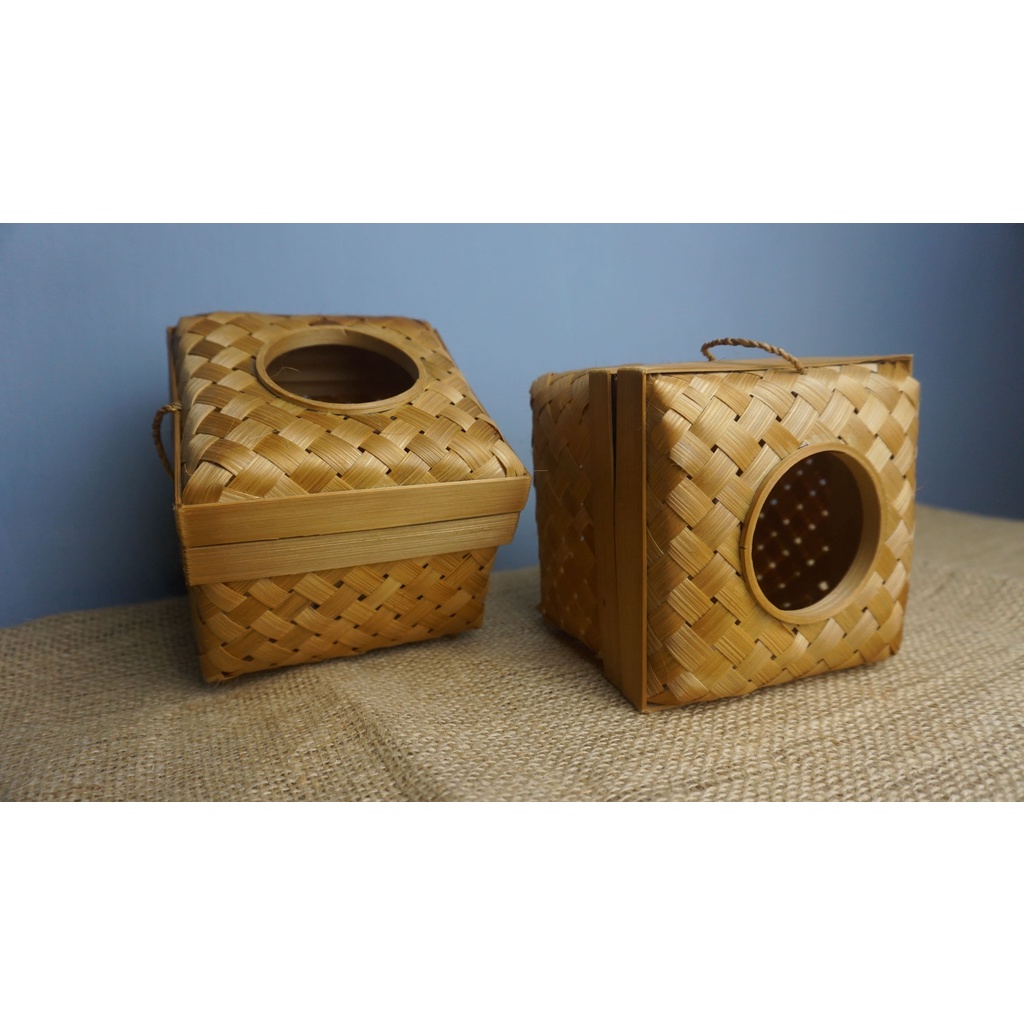 Tempat Tisu Bambu Asap Box Tissue Tempat Tisu kerajinan Kotak Tisu