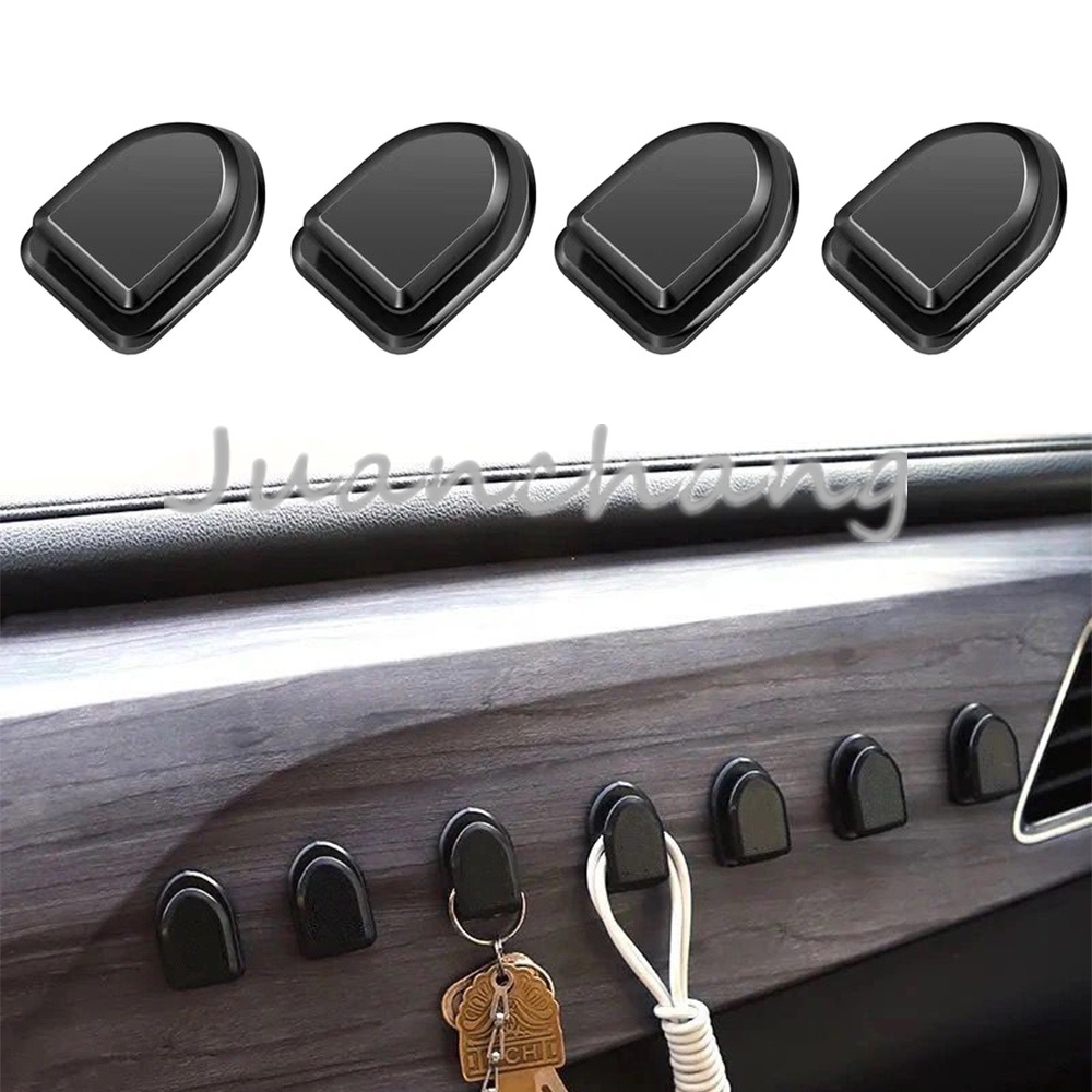 1 / 4 Pcs Gantungan Penyimpanan Kabel USB Headphone Dengan Perekat Untuk Interior Mobil