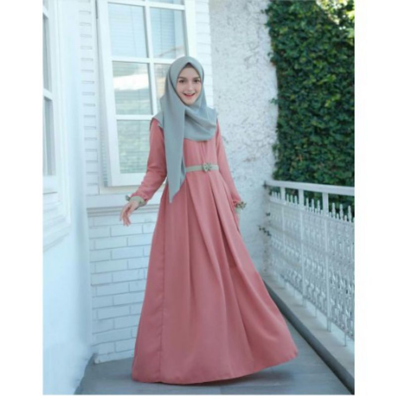 GAMIS / Dress Gamis Muslim REVALINA Gamis Remaja Terbaru Busui