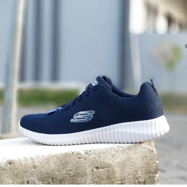 skechers elite flex clear leaf trainers