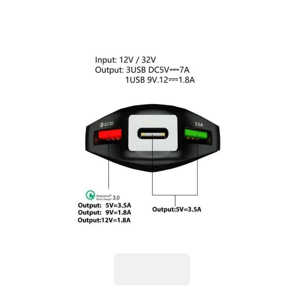 1 Mobil Fast Charging 2 USB Ports 3.1 AMPERE