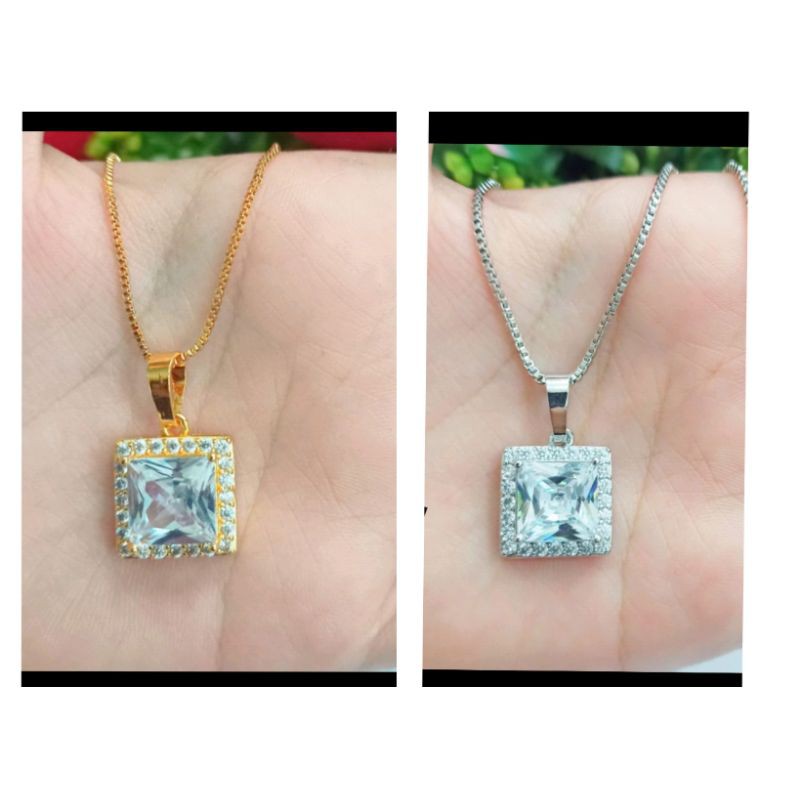 SB57. Kalung xuping wanita lapis emas dgn mata zircon UK 45 cm itali