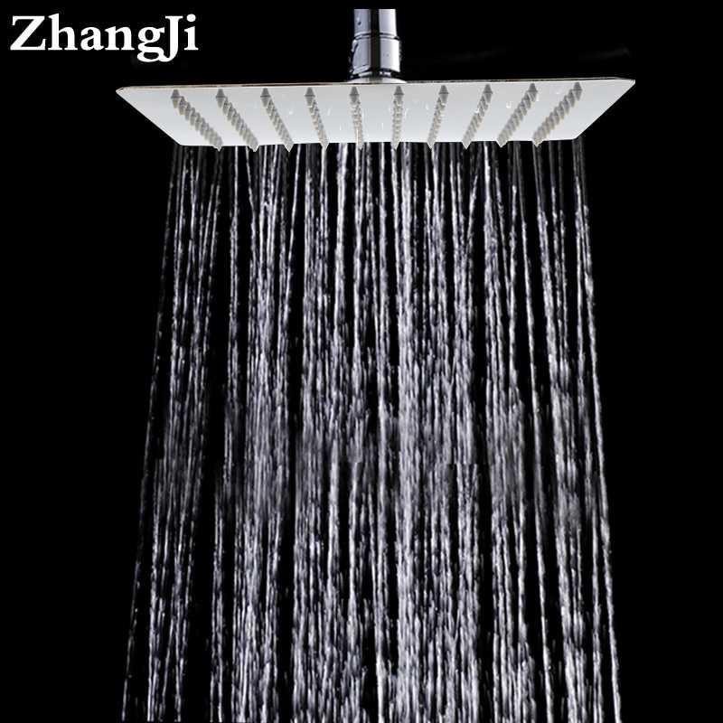 ZhangJi Kepala Shower Mandi Bentuk Kotak 10 Inch - F10BXGDP - Silver