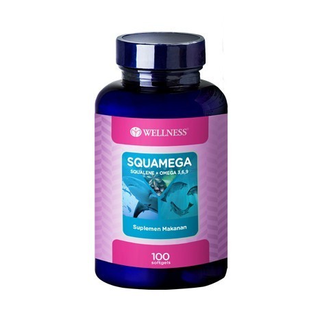 WELLNESS SQUAMEGA SQUALENE OMEGA 369 FISH SALMON OIL VIT E 100 KAPSUL