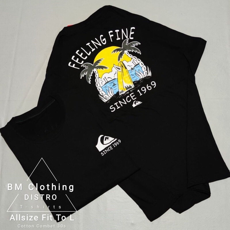 BAJU KAOS T SHIRT ATASAN DISTRO PRIA WANITA SURFING SURF SKATE QUIKSILVER PANTAI BEACH MURAH ORI COD