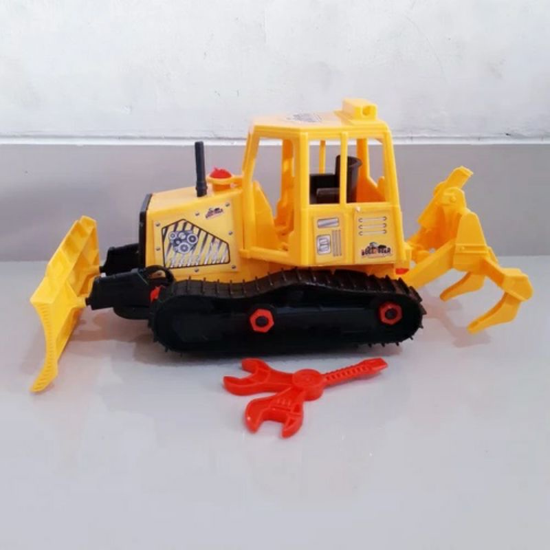 Mainan DIY truck bulldozer edukatif truck bulldozer anak