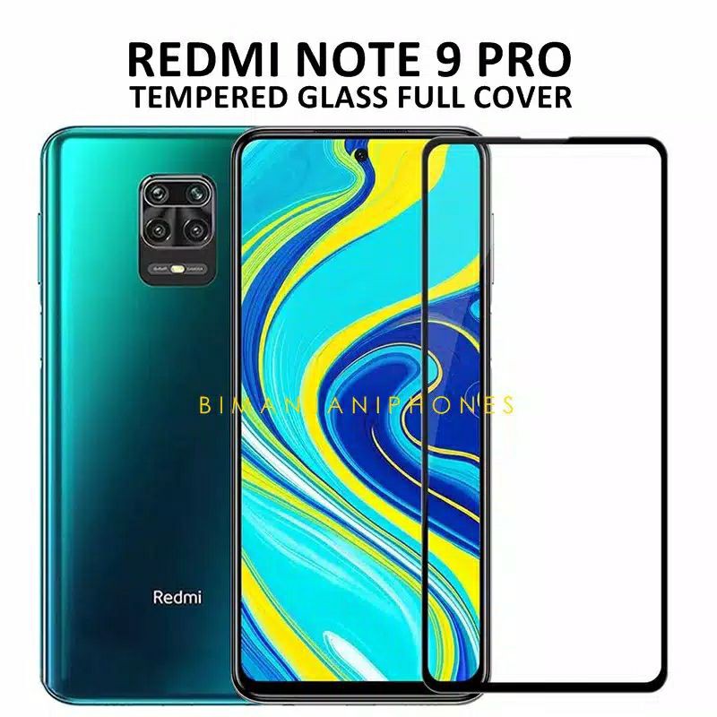 TEMPERED GLASS FULL  / Anti Gores Layar Full Redmi Note 9 / Redmi Note 9 Pro