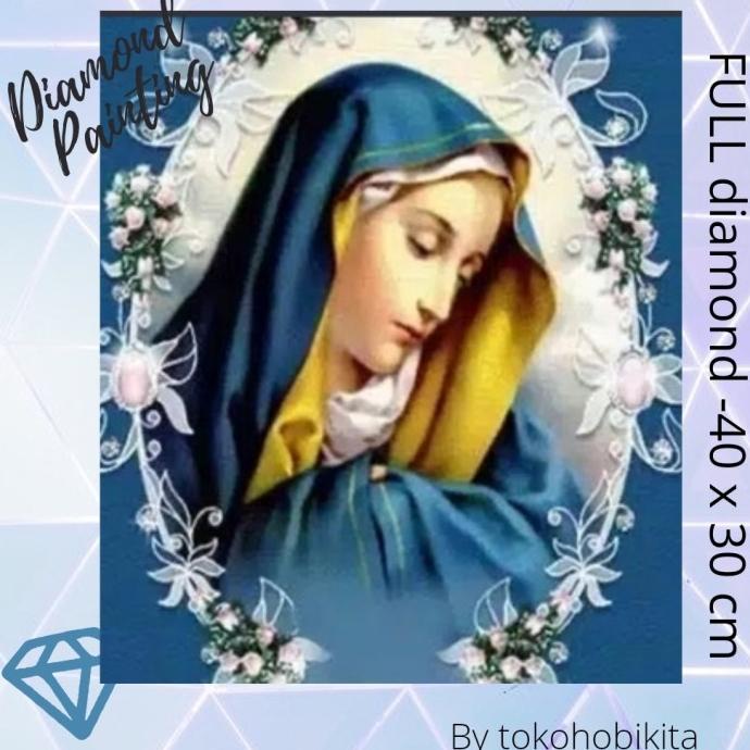 DIAMOND PAINTING FULL BUNDA MARIA BEST SELLER BLUE LUKISAN MANIK Lc