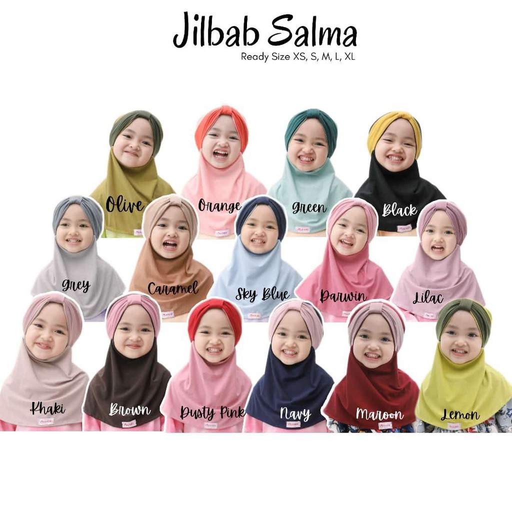 JILBAB HIJAB ANAK BAYI POLOS HIJAB SALMA BY VIOLA ADEM MURAH LUCU BAHAN JERSEY