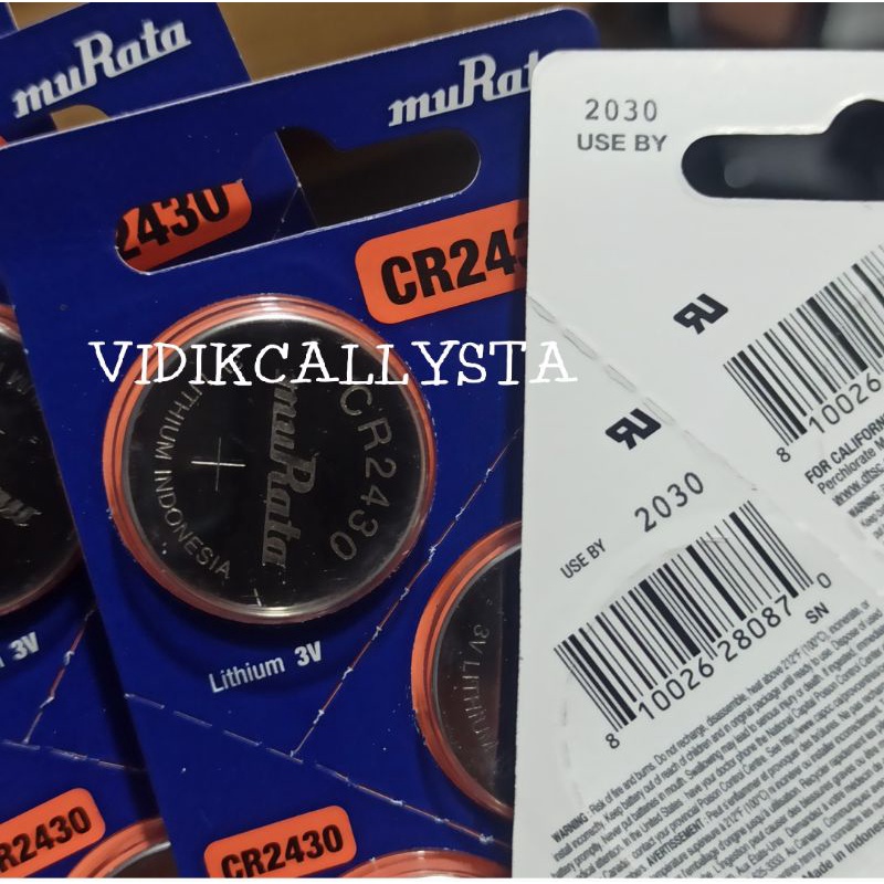 SONY MURATA CR2430 BATRE BATREI BATERAI KANCING JAM TANGAN CR-2430 CR 2430
