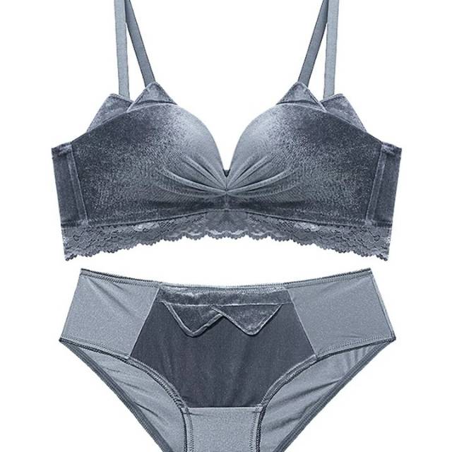 Set Velvet Bra |  push up bra | sexy bra and panties