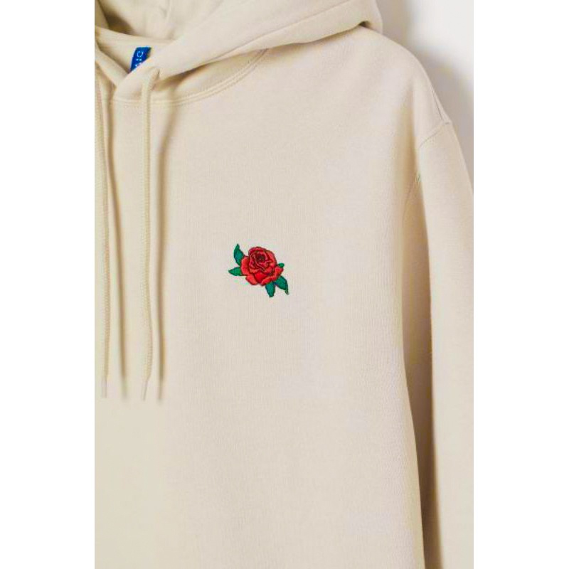 [COD] Hoodie Jaket Pria Wanita Rose Beige Cream Full Tag