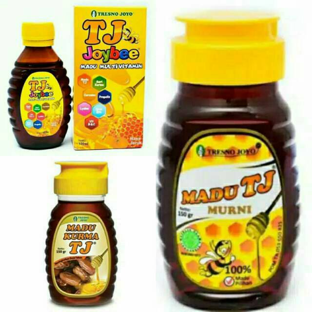 Paket Madu Tj Joybee Rasa Jeruk Original 100ml Madu Tj Murni 150gr Madu Kurma Tj 150gr Indonesia