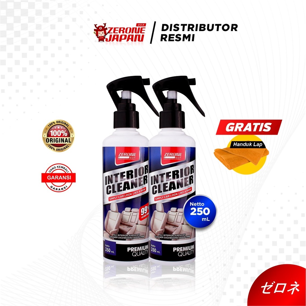 Promo 2 botol Interior Cleaner Murah Zerone Pembersih Plafon Noda Kotor Membandel Jok Dashboard