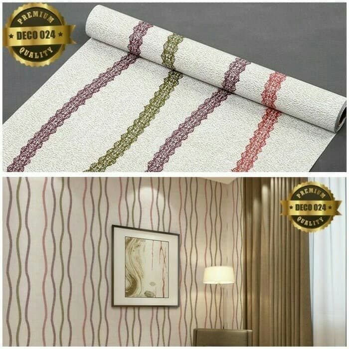 Wallpaper Dinding Motif Ulir Ukuran Panjang 10Meter x Lebar 45CM