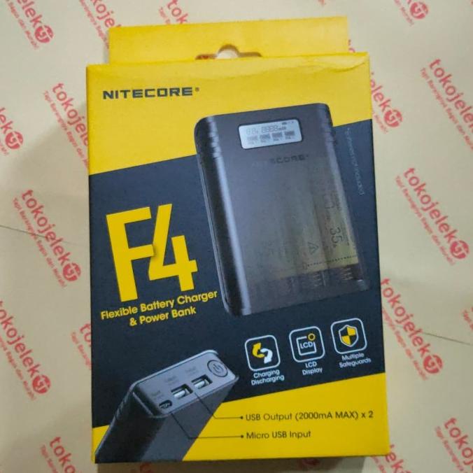 PowerBank NITECORE F4 Flexible Battery Charger 4x 18650 MicroUSB Input