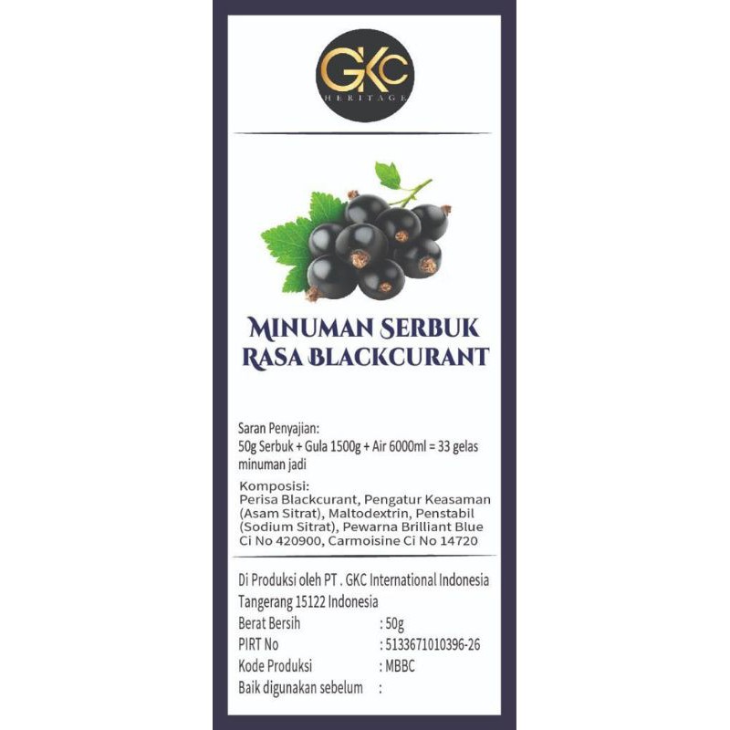 

Bubuk sirup Blackcurrant 50gr