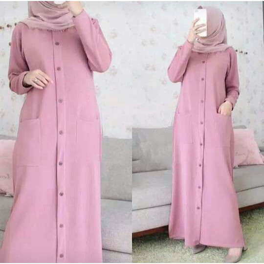 kim6w gladys OOTD fashionista dress Bisa C O D Dres Terbaru Wanita Dress Maxy polos saku dikirim di 