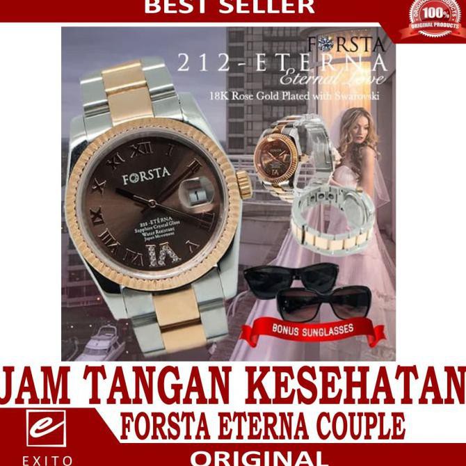 READY STOK JAM TANGAN KESEHATAN FORSTA ETERNA - COUPLE - GOLD TERMURAH