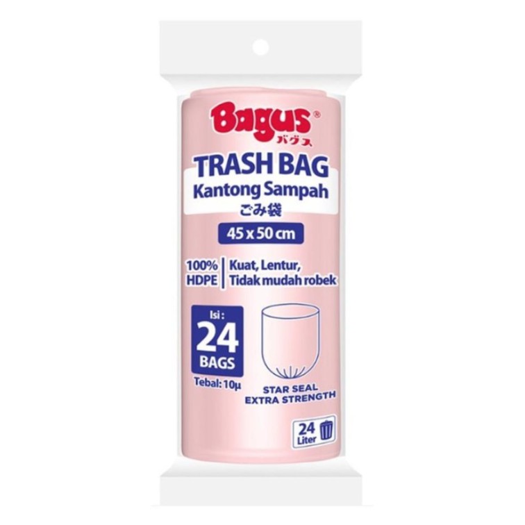 BAGUS Trash Bag (Kantong Sampah Roll) 45x50cm
