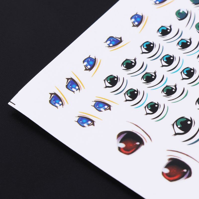 Mary☆ Cute Cartoon  Eyes Anime Figurine Dolls Eye Water Stickers For DIY Doll Accessories