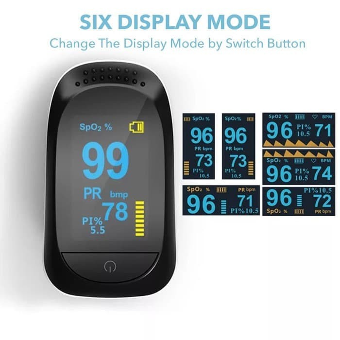 Fingertip Pulse Oximeter Oximetry Sp02 Saturation Monitor LED AB-88