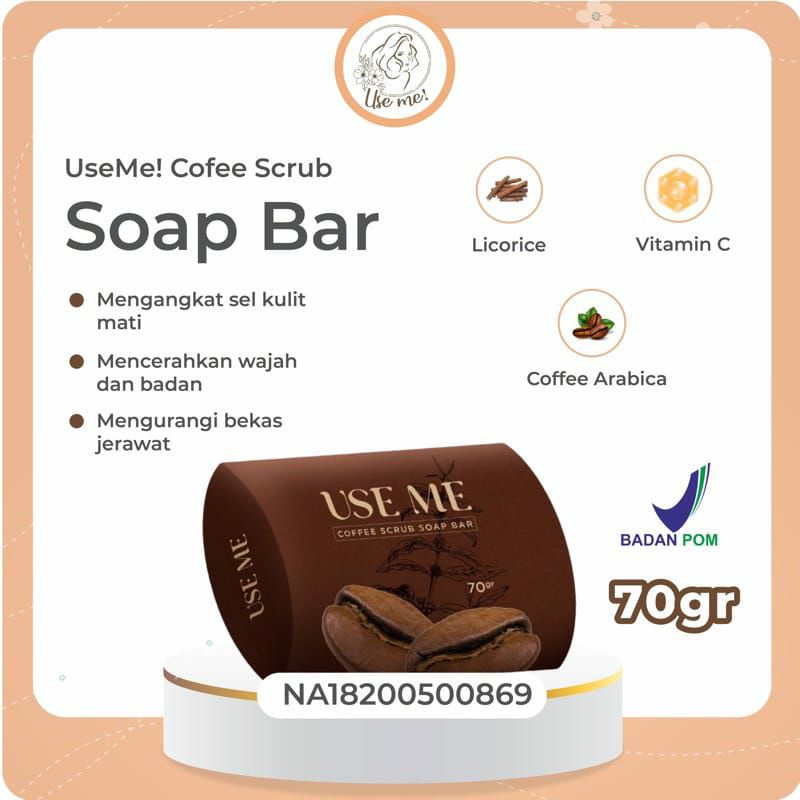 COFFE SOAP BAR BY USEME / RGN(BPOM)