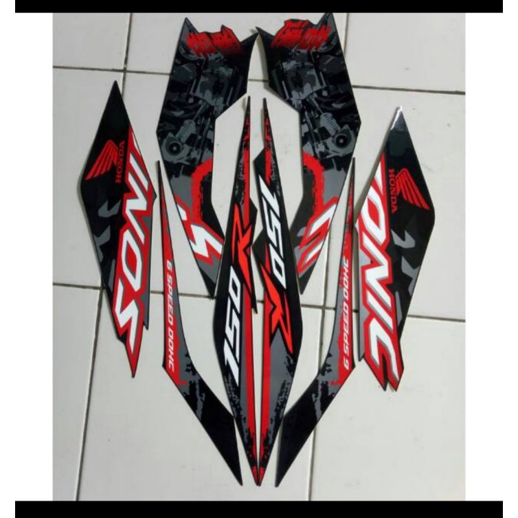 stiker striping lis les body sonic hitam dop doff 2019