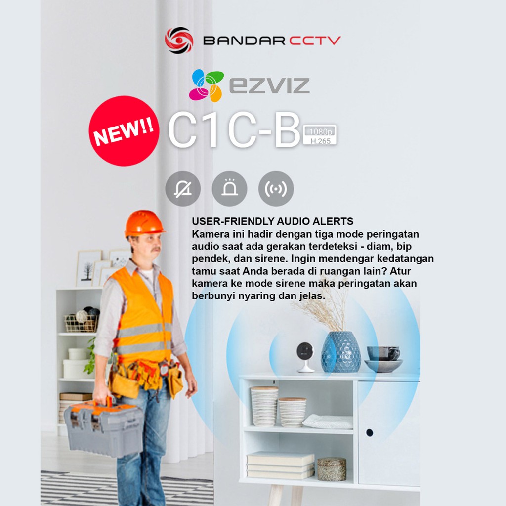 Ezviz C1C B 1080P H.265 Wireless Smart IP WiFi Camera