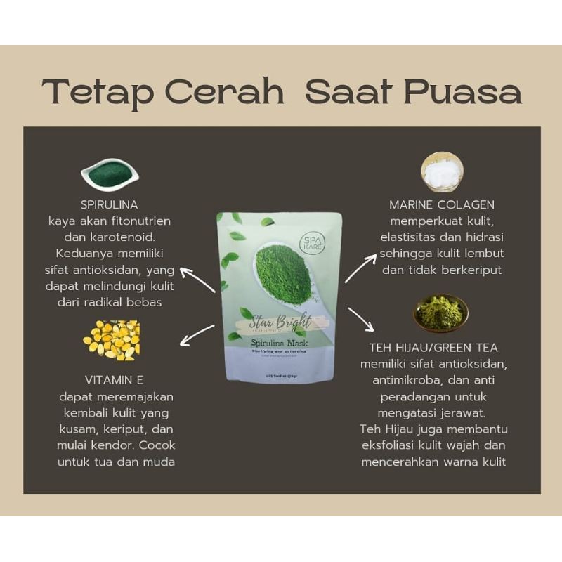 

spakare spirulinamask