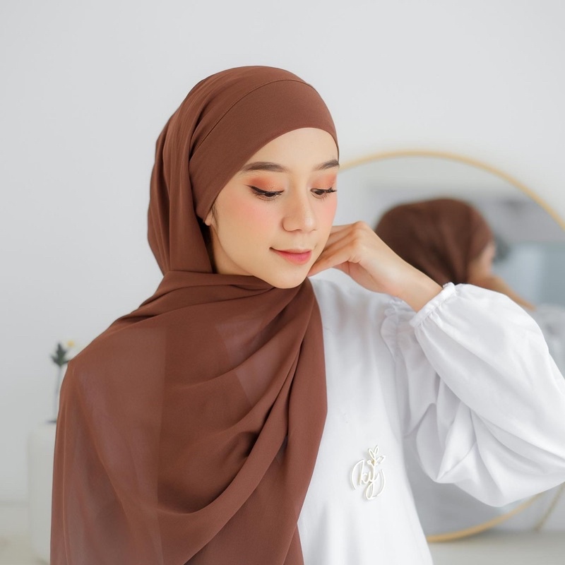 KOYU HIJAB PASHMINA TALI SHAFIA melayu koyu