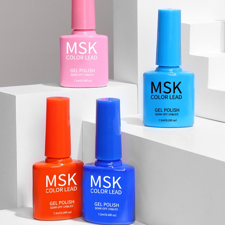 MSK COLOR LEAD Gel Polish 7.3ml UV Gel Nail Polish UV LED Nail Art Kutek Gel UV, Nail Polish NAIL GEL POLISH SOAK-OFF UV &amp; LED, NAIL ART