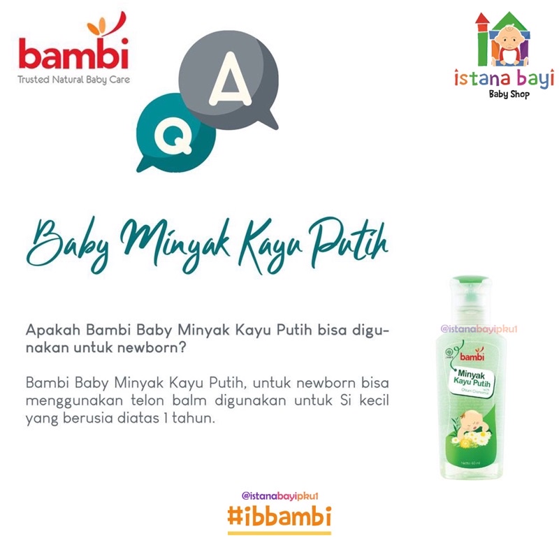 Bambi Minyak Kayu Putih - Bambi Cajuput Oil 60 ml