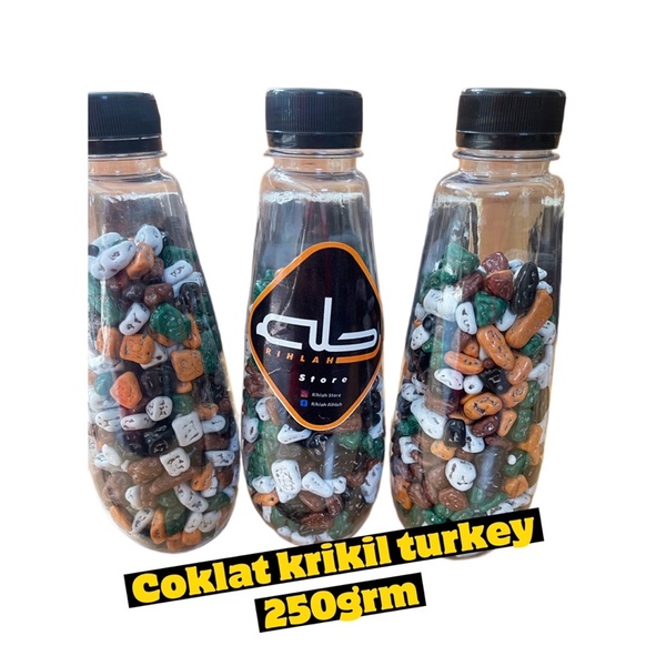 

Coklat Kerikil 250Grm Terlaris Fanatik Botol Asli Turkey Oleh-Oleh Umroh & Haji