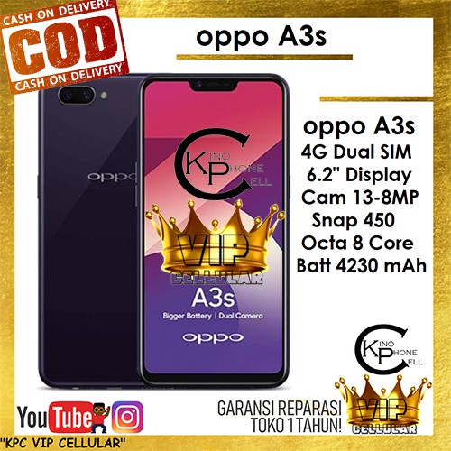 KPC VIP OPPO A3S 32GB - 16GB Variant 2/16 & 3/32 4G LTE A
