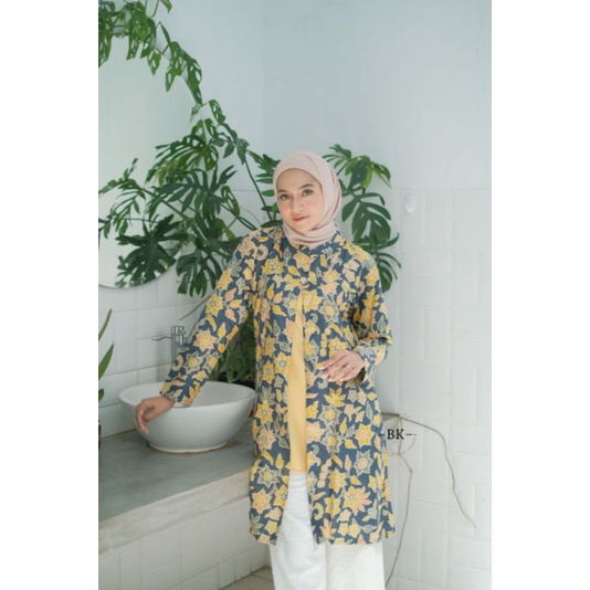 Dress batik Couple Set pakaian Couple Zig-zag KaryaKu Kemeja Batik Pria Premium