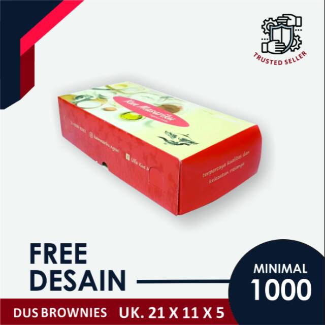 

(MINIM ORDER 500 PCS) 21x11x5CM CETAK COSTUM DUS BOX KEMASAN MAKANAN DUPLEX 300G