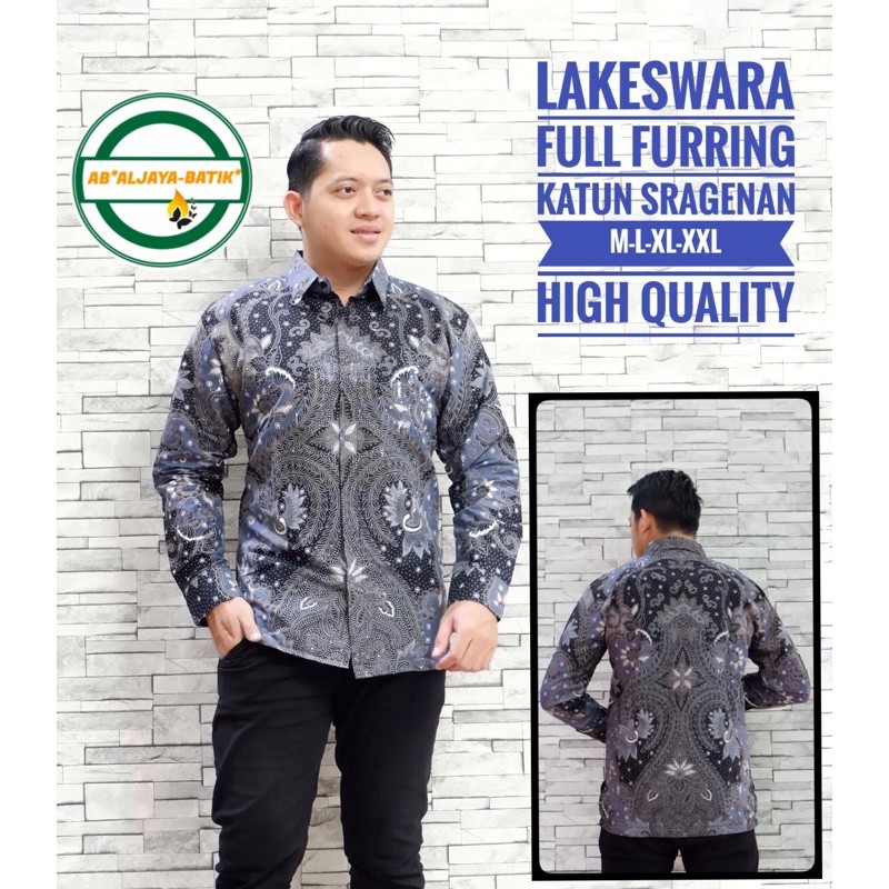 BATIK LAKESWARA FULL FURING KATUN HALUS SRAGENAN SIZE M-XXL ASLI SOLO TERMURAH