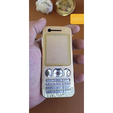 casing sony ericsson w890 w890i fulset tulang keypad tombol gold