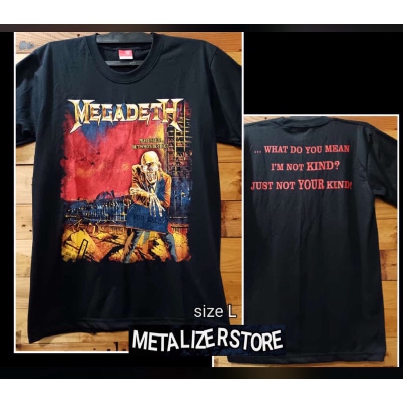 KAOS MUSIK METAL ROCK MEGADETH ORIGINAL PRAPATAN REBEL