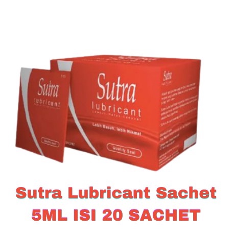 Sutra Lubricant Sachet 5 ML Isi 20 PCS Pelumas Alat Bantu Seksual