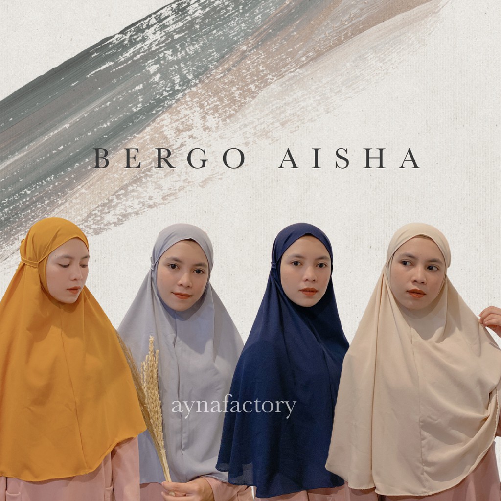 LEBIH PANJANG Bergo  Aisha JILBAB  Bergo  Maryam  Shopee 