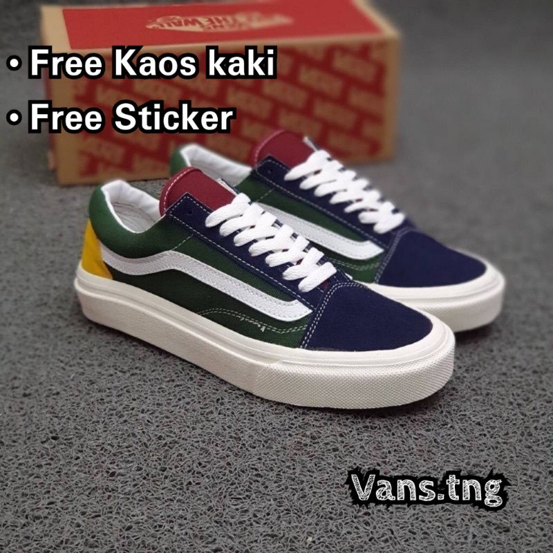 Sepatu Vans Oldskool Rainbow OG Premium Terlaris /Vans Oldskool Rainbow OG Waffle DT / Vans Oldskool Murah / Vans Oldskool Multicolor