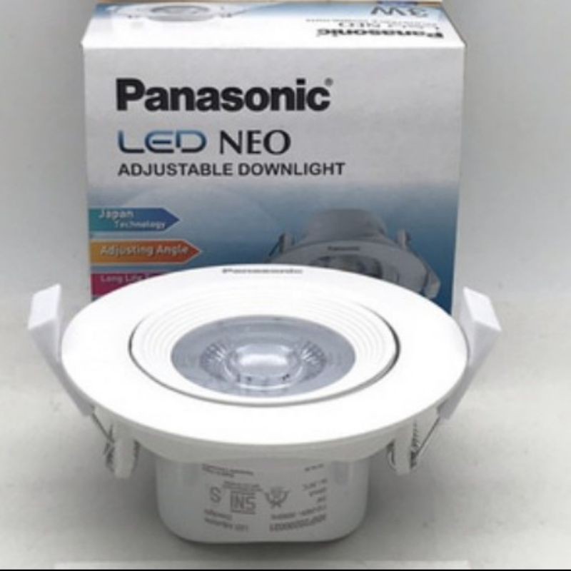 lampu downlight plafon panasonic 3w lampu led panel 3w 3 watt cob