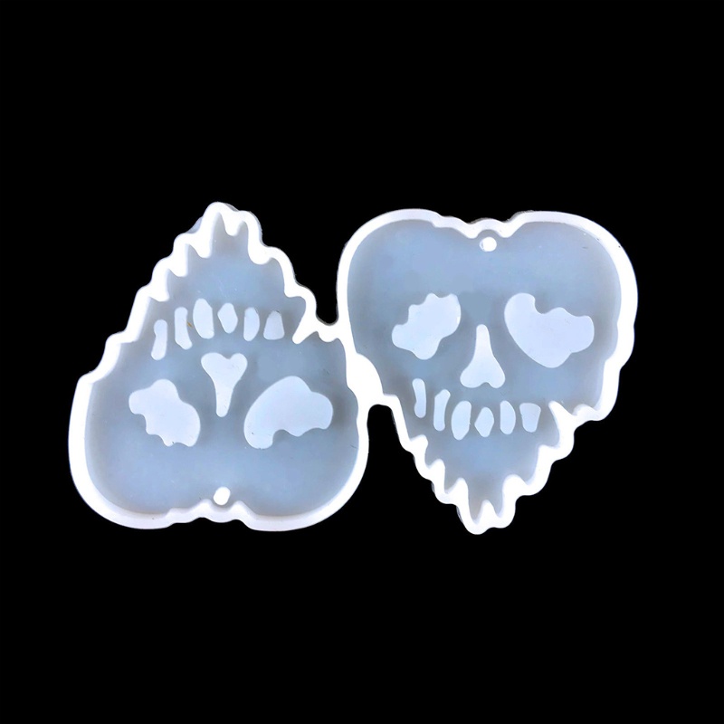 Siy 1pc / 7pcs Cetakan Resin Bentuk Tengkorak / Bibir / Bulan Bahan Silikon Untuk Dekorasi Halloween